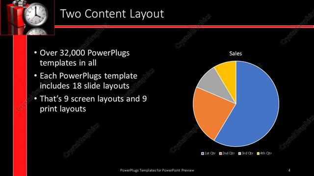 Two Content presentation slide layout