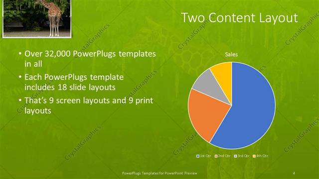 Two Content presentation slide layout
