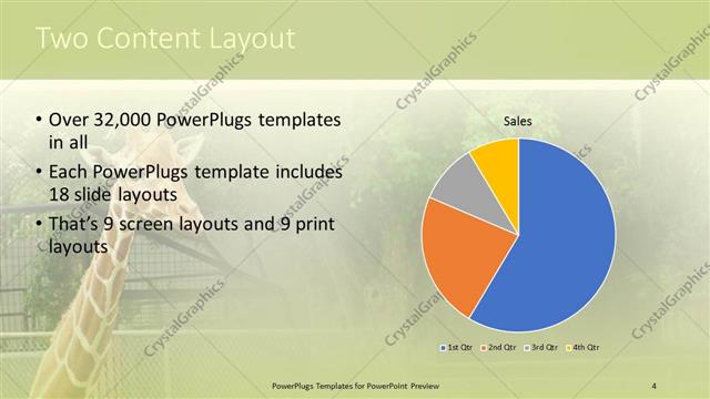 Two Content presentation slide layout