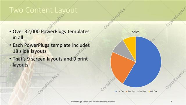 Two Content presentation slide layout
