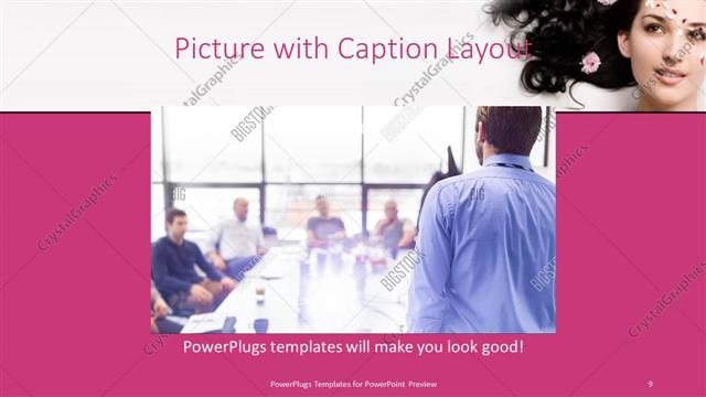 Picture with Caption presentation slide layout