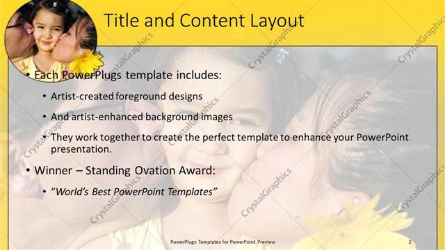 Title and Content presentation slide layout