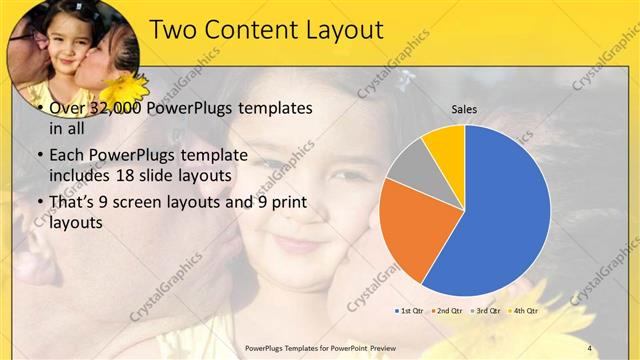 Two Content presentation slide layout