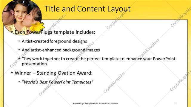 Title and Content presentation slide layout