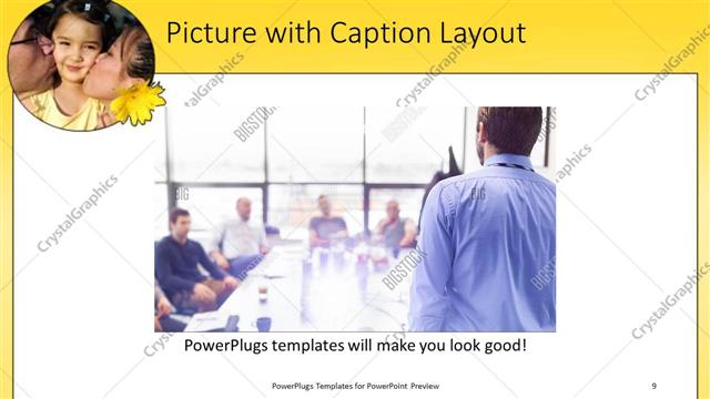 Picture with Caption presentation slide layout