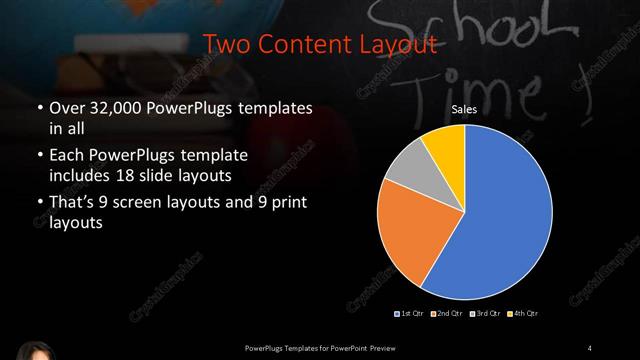 Two Content presentation slide layout