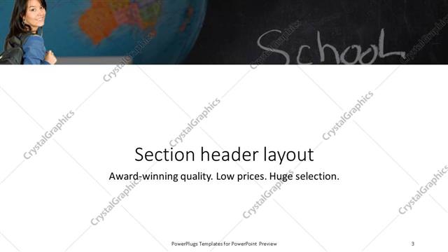Section Header presentation slide layout