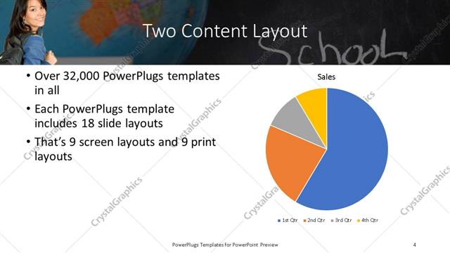 Two Content presentation slide layout