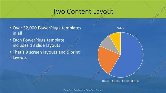 Two Content presentation slide layout