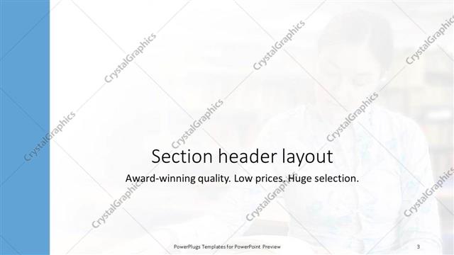 Section Header presentation slide layout