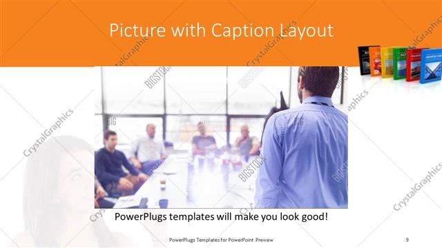 Picture with Caption presentation slide layout