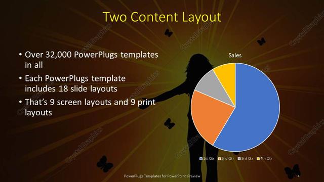 Two Content presentation slide layout
