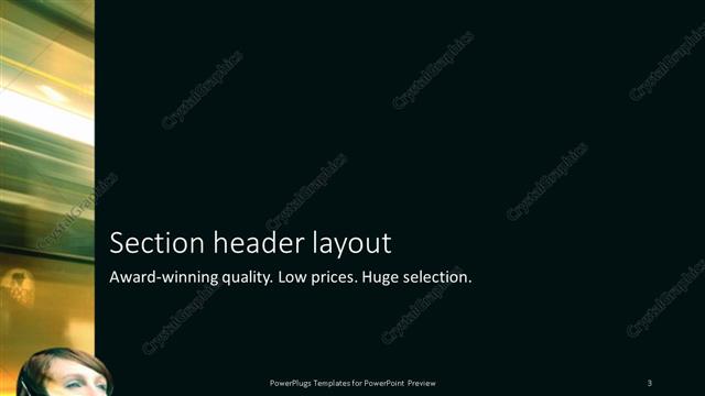 Section Header presentation slide layout