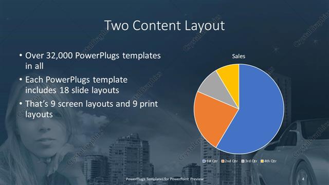 Two Content presentation slide layout