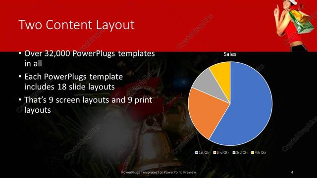 Two Content presentation slide layout