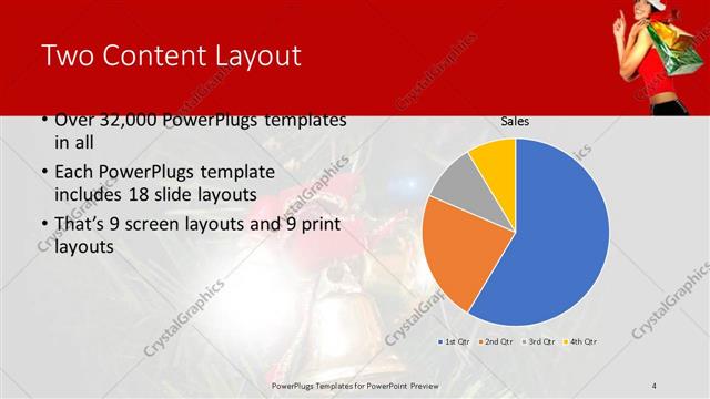 Two Content presentation slide layout