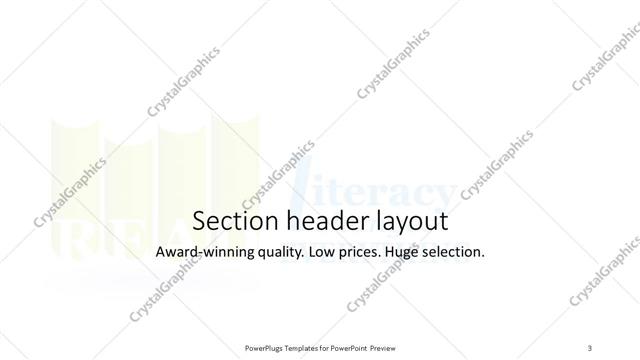 Section Header presentation slide layout