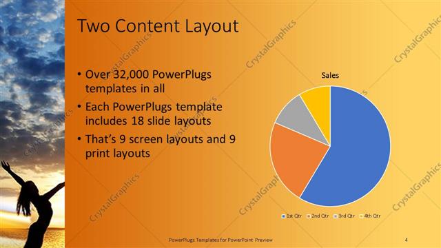 Two Content presentation slide layout
