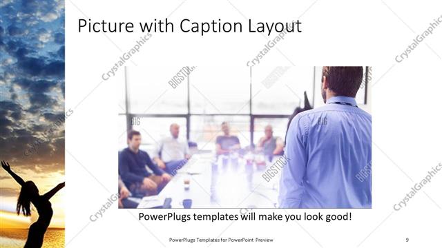 Picture with Caption presentation slide layout