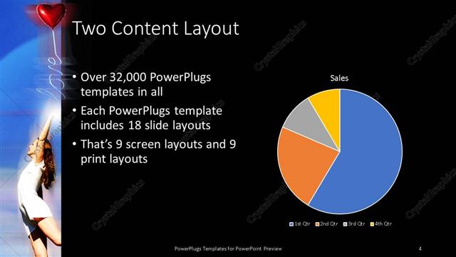 Two Content presentation slide layout