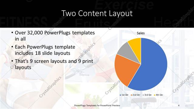 Two Content presentation slide layout