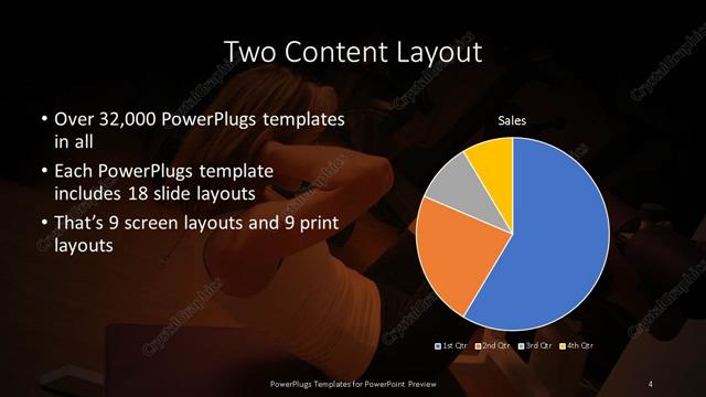 Two Content presentation slide layout