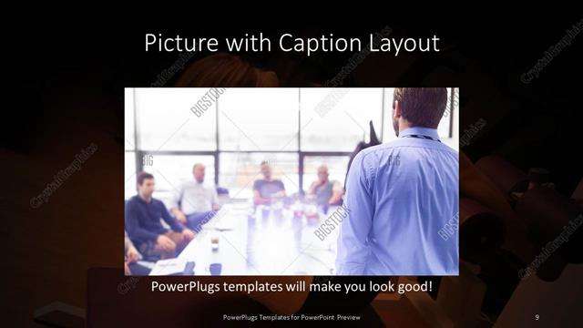 Picture with Caption presentation slide layout
