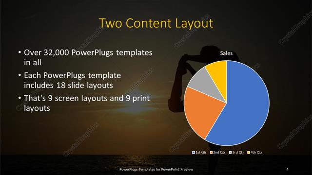 Two Content presentation slide layout