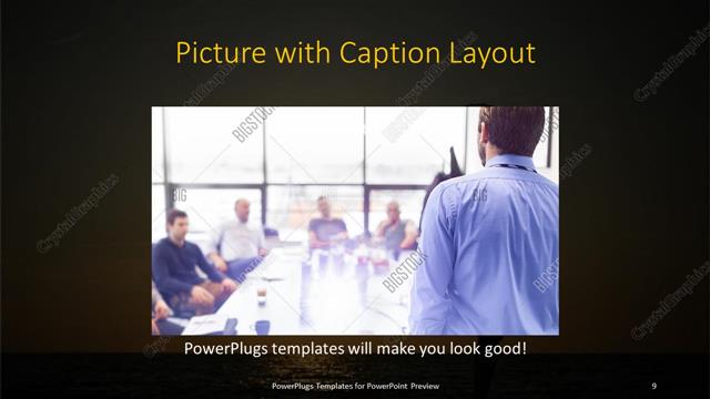 Picture with Caption presentation slide layout