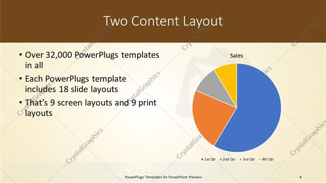Two Content presentation slide layout