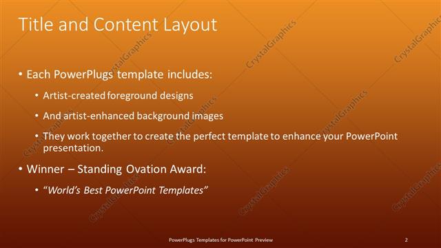 Title and Content presentation slide layout