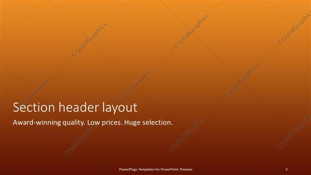 Section Header presentation slide layout