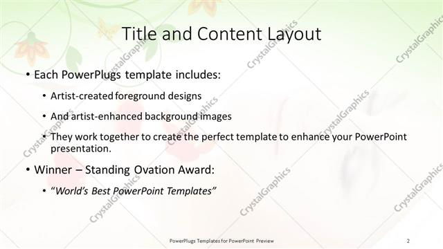 Title and Content presentation slide layout