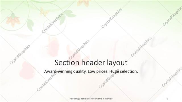 Section Header presentation slide layout