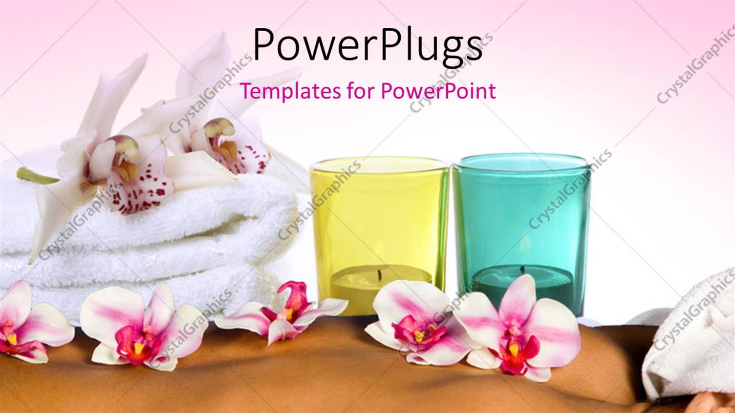 Featuring a Girl During Spa Time with a Lot of Flowers on her Back