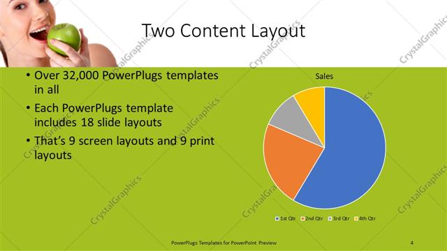Two Content presentation slide layout