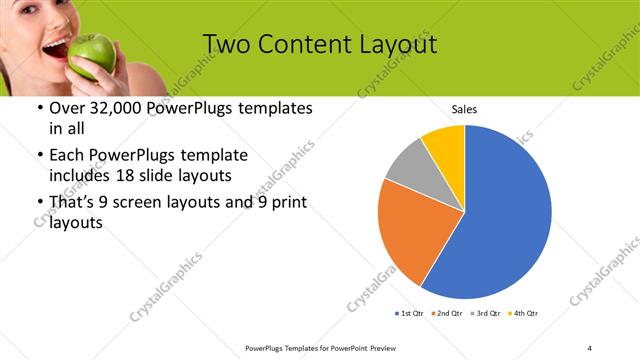 Two Content presentation slide layout