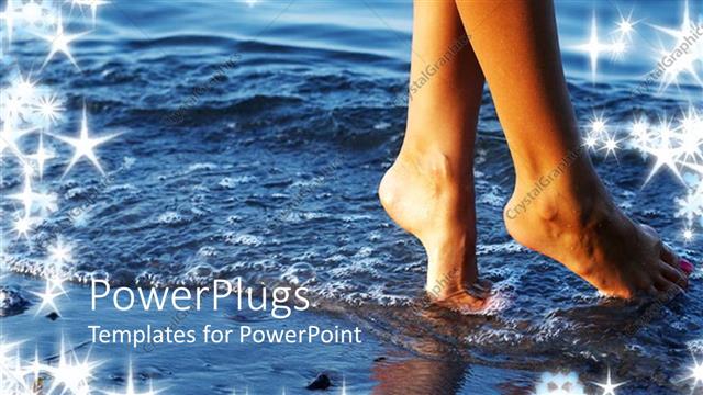  Presentation with walking - A girl enjoying on the beach