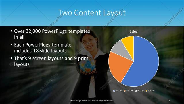 Two Content presentation slide layout