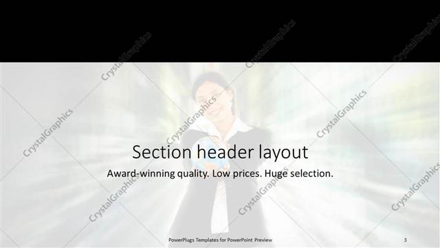 Section Header presentation slide layout