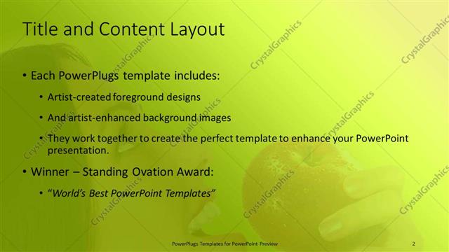 Title and Content presentation slide layout