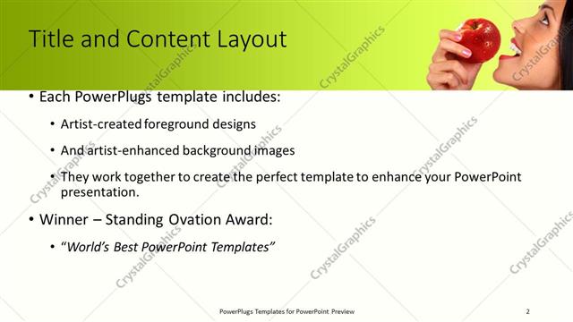 Title and Content presentation slide layout