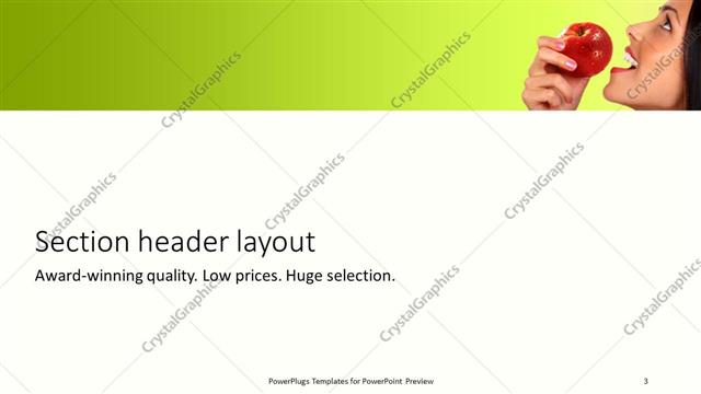 Section Header presentation slide layout