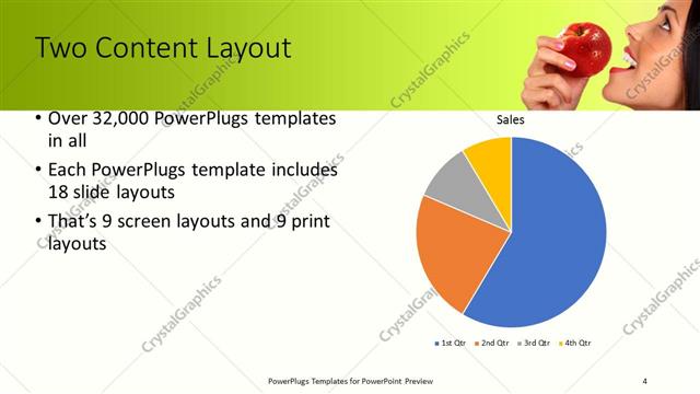 Two Content presentation slide layout