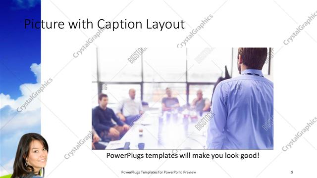 Picture with Caption presentation slide layout
