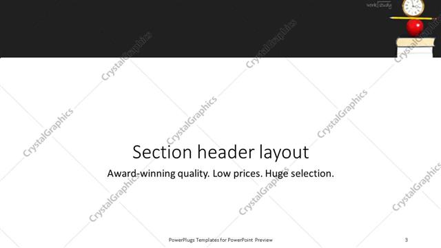 Section Header presentation slide layout