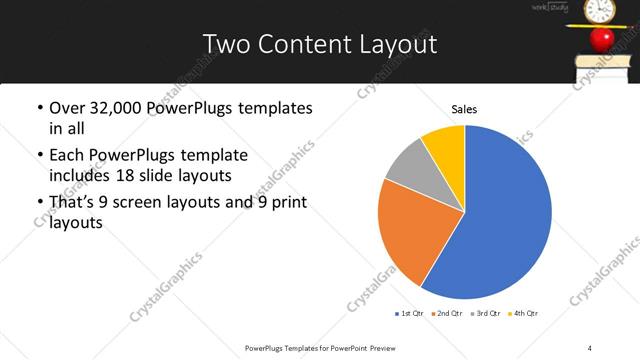 Two Content presentation slide layout