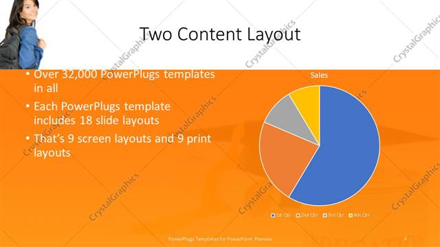 Two Content presentation slide layout