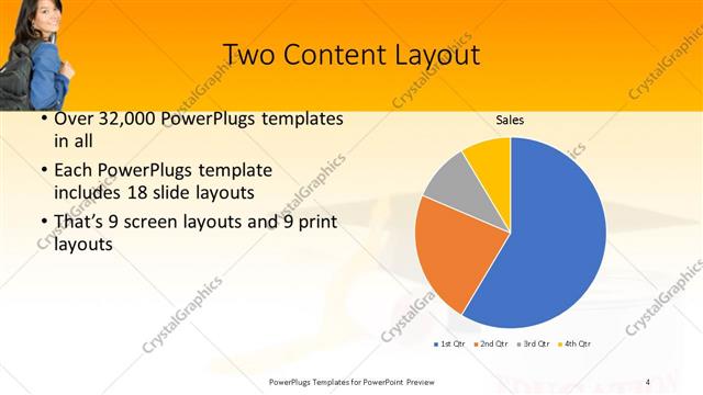 Two Content presentation slide layout
