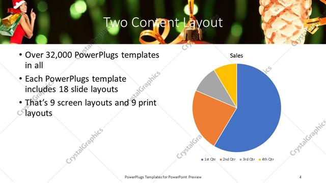 Two Content presentation slide layout